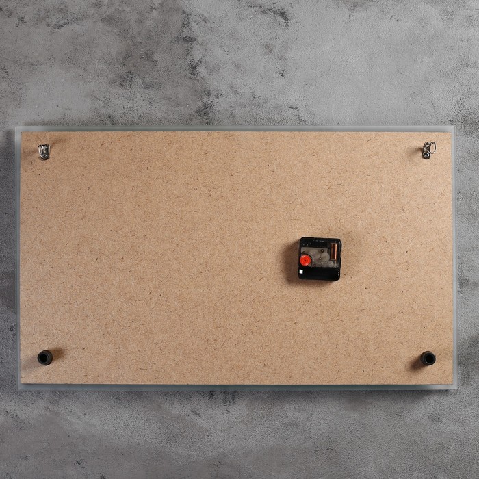 Часы настенные прямоугольные "Корабль у берега на закате", 36х60 см