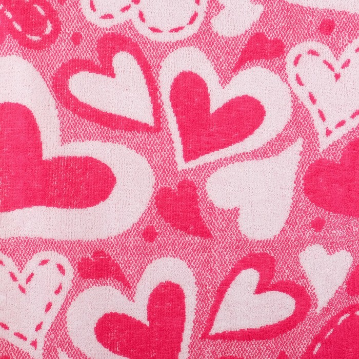 Полотенце махровое Valentines ПЛ-2602-3130, 50х90 см, цв. 10000, розовый, 420 г/м, 100% хл. 301479