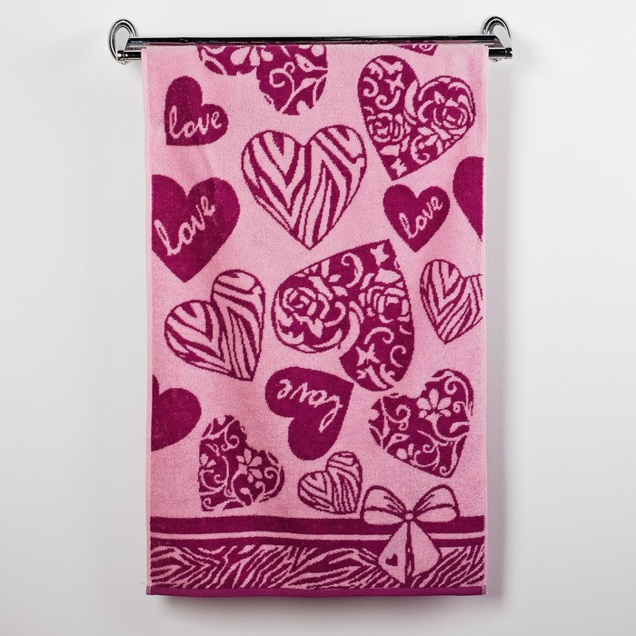 Полотенце махровое Adore ПЛ-2602-3132, 50х90 см, цв. 10000, сирень,  420 г/м, 100% хл.