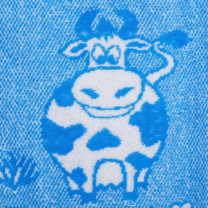 Полотенце махровое Happy cow ПЛ-2702-3072, 30х70, цв. 30000, синий, хл.100%, 420 гр/м