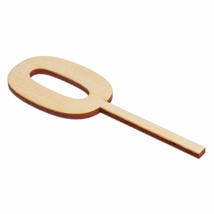 Топпер цифра "0", 4х12см