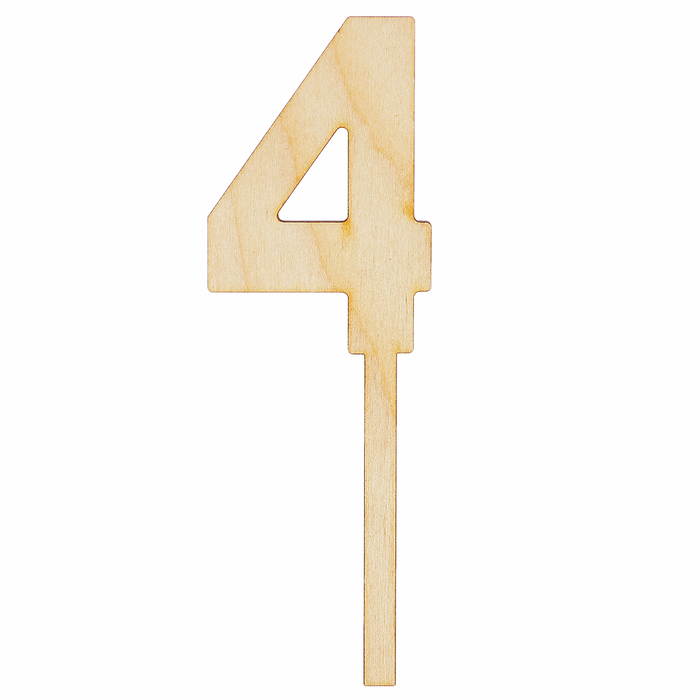 Топпер цифра "4", 4х12см