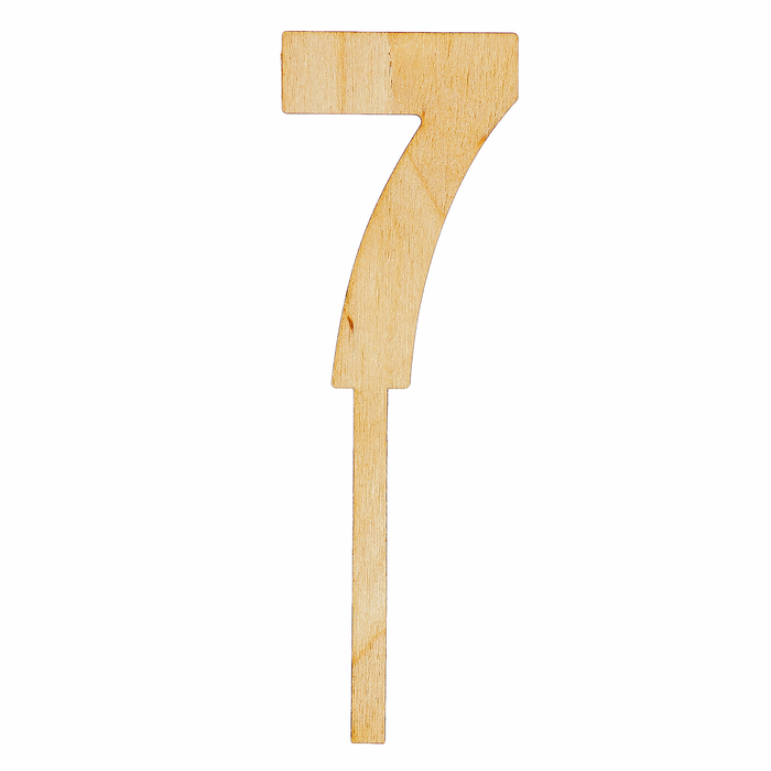 Топпер цифра "7", 4х12см