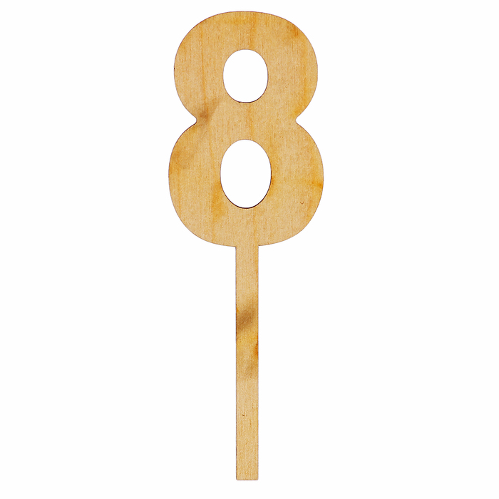 Топпер цифра "8", 4х12см