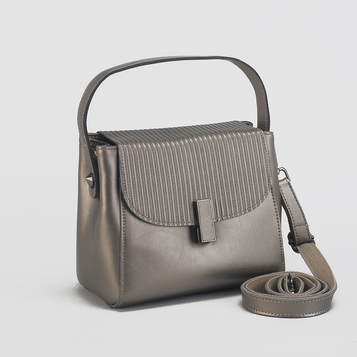 Сумка женская на молнии, 1 отдел с перегородкой, длинный ремень, наружный карман, цвет красный