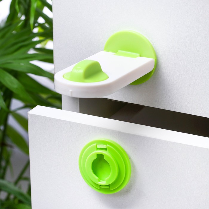 Блокиратор для дверей шкафов, цвет зелёный