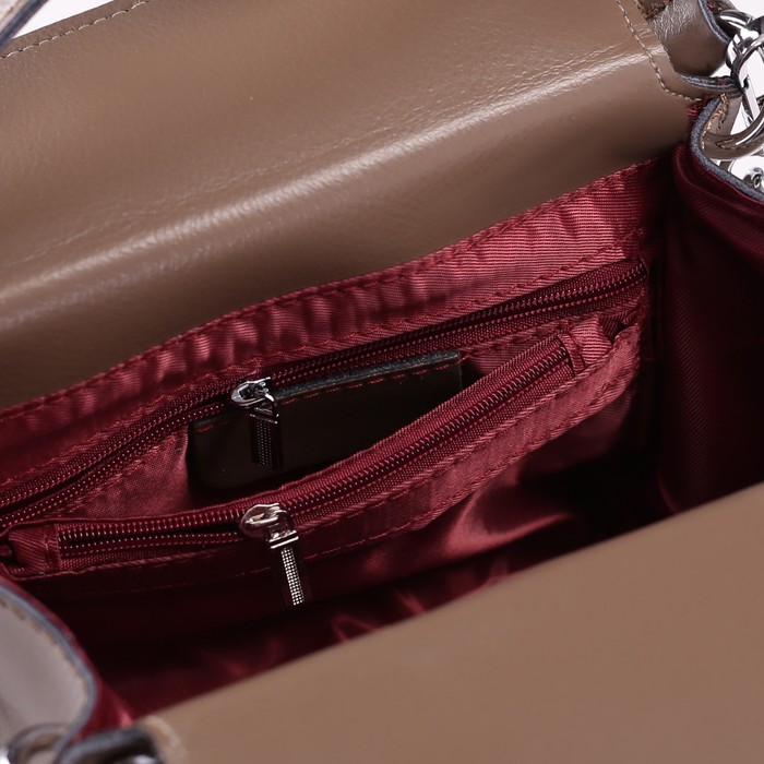 Сумка женская на молнии, 1 отдел, длинный ремень, цвет хаки