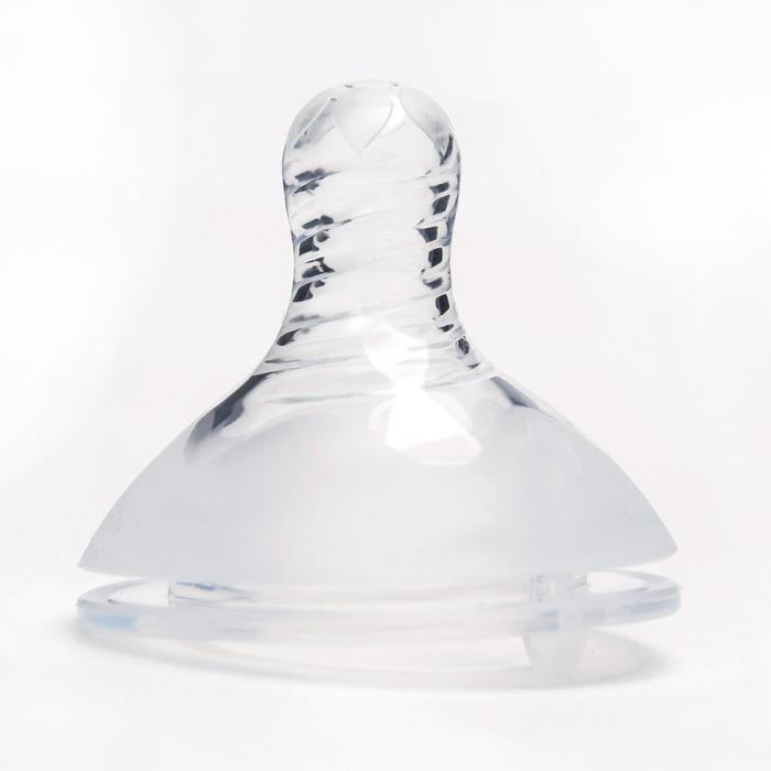 Антиколиковая силиконовая соска, с широким горлом, от 0 мес.