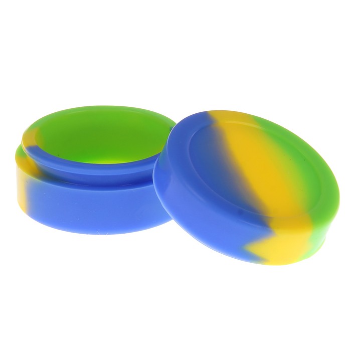 Бокс для хранения табака, силикон, круг, микс 5,5*5,5*3 см