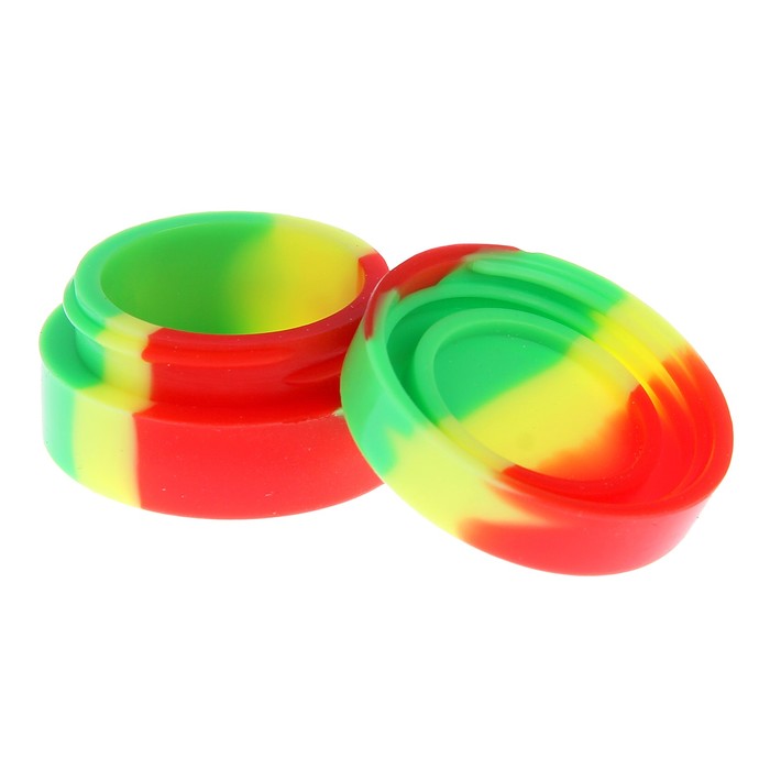 Бокс для хранения табака, силикон, круг, микс 3*3*2 см