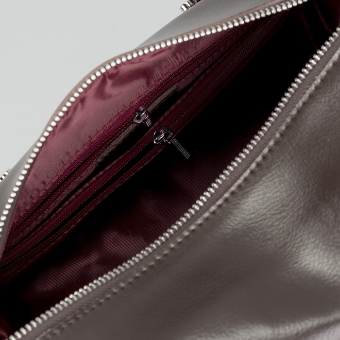 Сумка женская на молнии, 1 отдел, наружный карман, длинный ремень, цвет коричневый