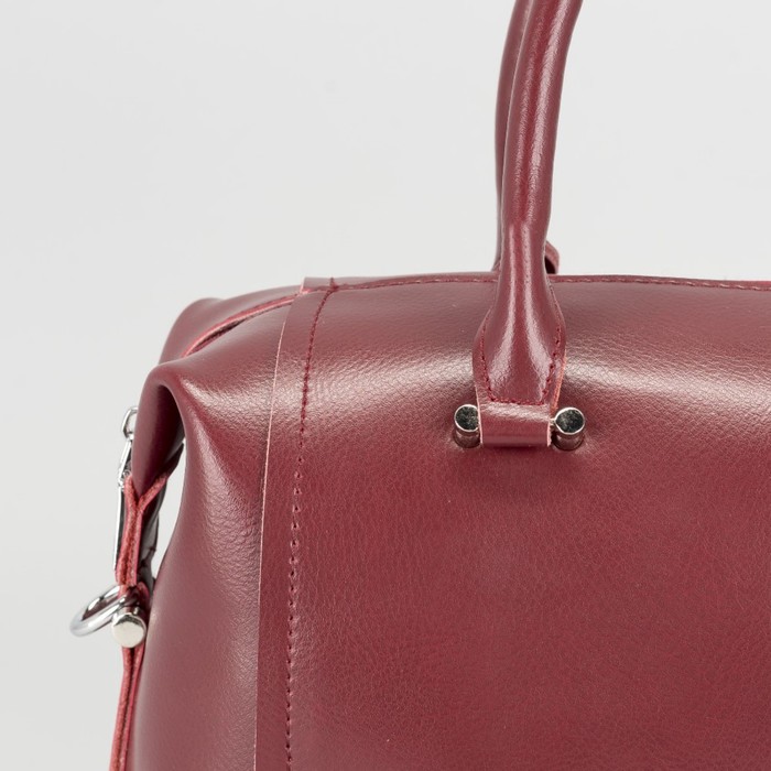 Сумка женская на молнии, 1 отдел, наружный карман, длинный ремень, цвет бордовый