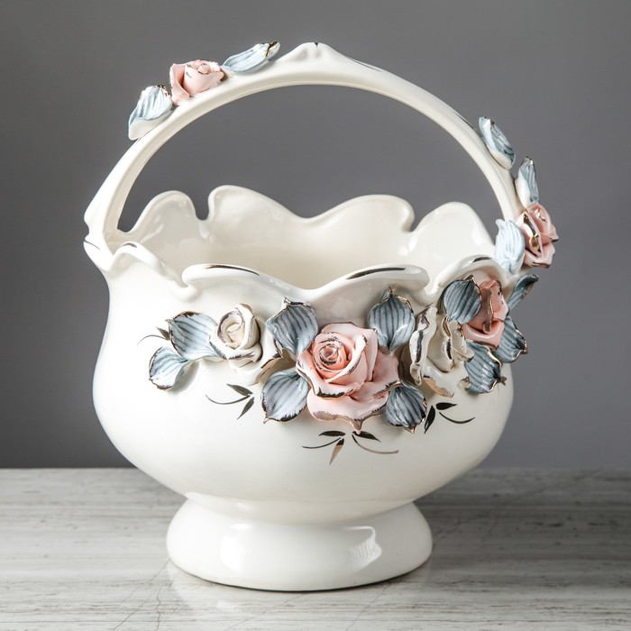 Конфетница "ромашка", золото