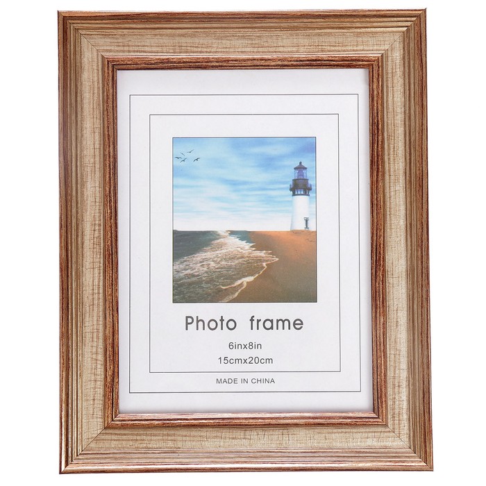 Фоторамка пластик 15х20 см "Аристарх" состаренная с золотом