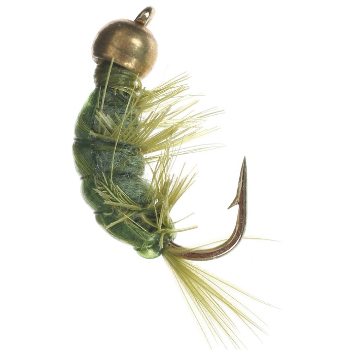 Мушка Gammarus Amphipod, 12, olive gold