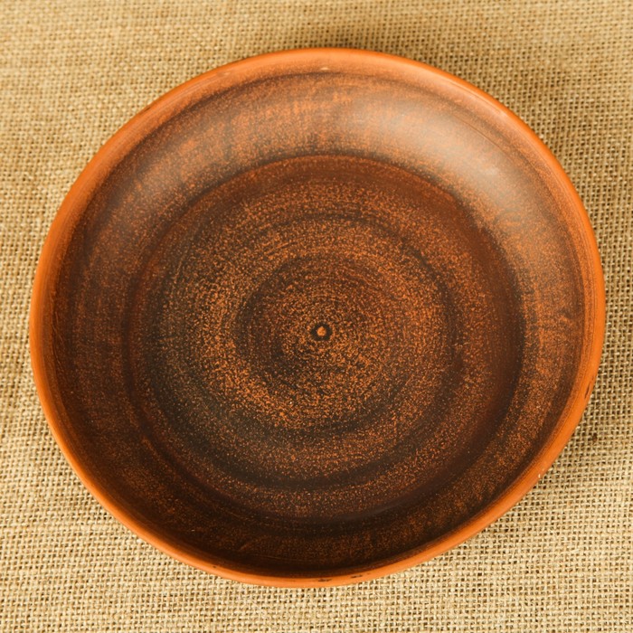 Тарелка d=21,5 см "Хорека" красная глина
