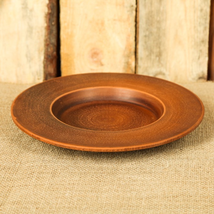 Тарелка для пасты, красная глина