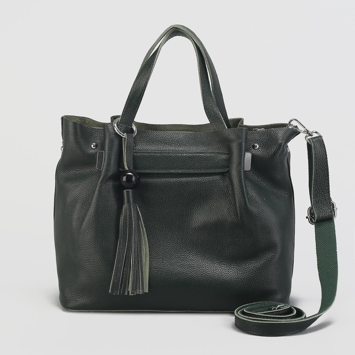 Сумка женская на молнии, 1 отдел, цвет зелёный