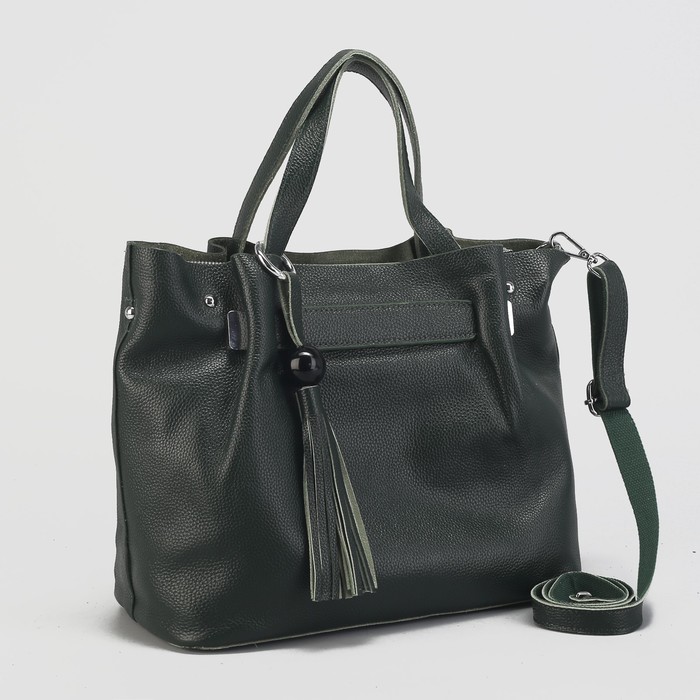 Сумка женская на молнии, 1 отдел, цвет зелёный