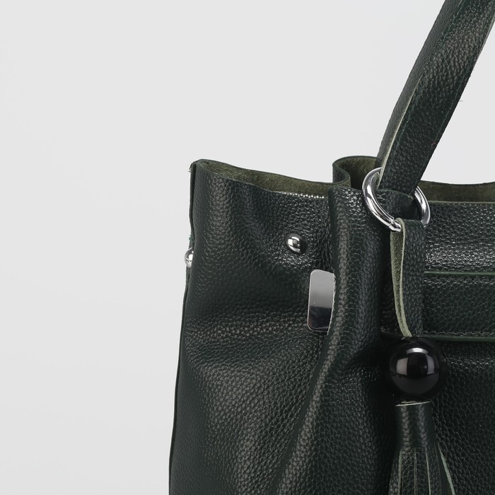 Сумка женская на молнии, 1 отдел, цвет зелёный