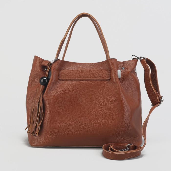 Сумка женская на молнии, 1 отдел, цвет рыжий