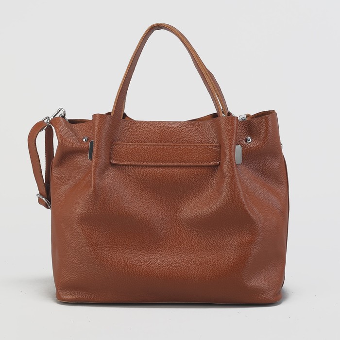 Сумка женская на молнии, 1 отдел, цвет рыжий