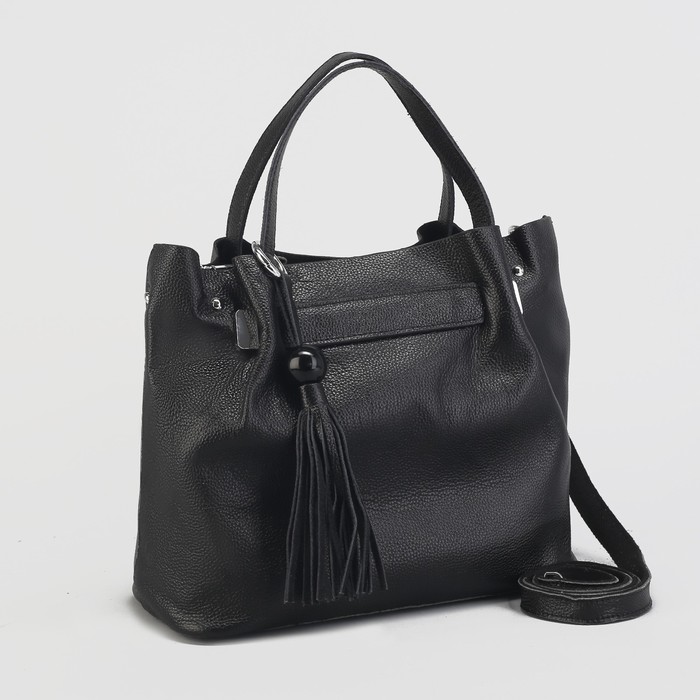 Сумка женская на молнии, 1 отдел, цвет чёрный