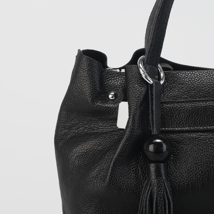 Сумка женская на молнии, 1 отдел, цвет чёрный