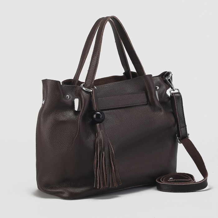 Сумка женская на молнии, 1 отдел, цвет коричневый