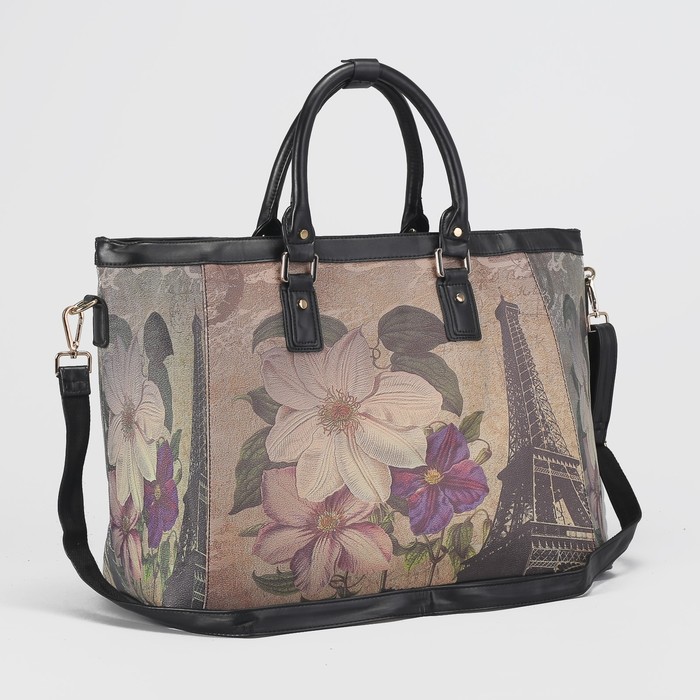 Сумка дорожная на молнии, 1 отдел, длинный ремень