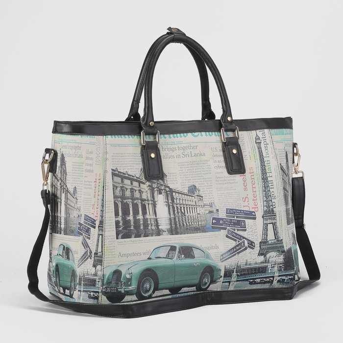 Сумка дорожная на молнии, 1 отдел, длинный ремень