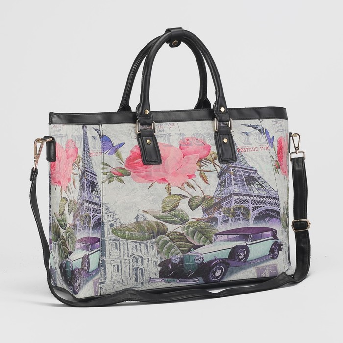 Сумка дорожная на молнии, 1 отдел, длинный ремень