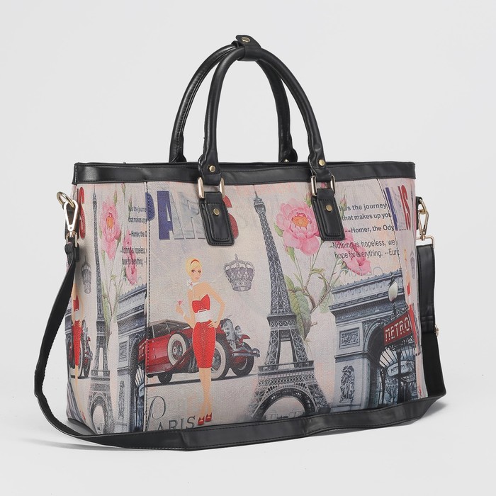 Сумка дорожная на молнии, 1 отдел, длинный ремень