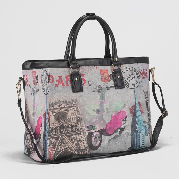 Сумка дорожная на молнии, 1 отдел, длинный ремень