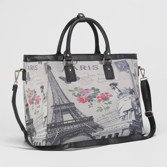 Сумка дорожная на молнии, 1 отдел, длинный ремень