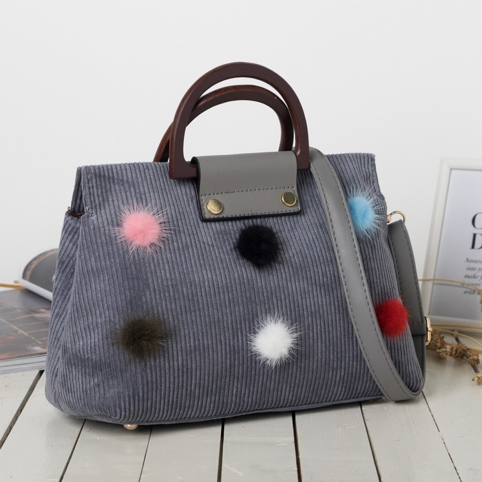 Сумка женская на молнии, 1 отдел с перегородкой, длинный ремень, цвет серый