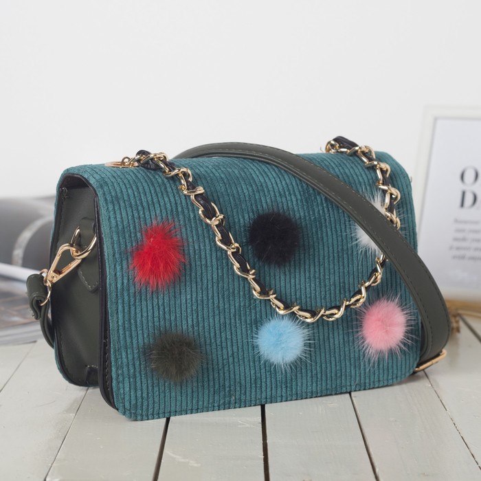 Сумка женская на молнии, 1 отдел, длинный ремень, цвет морской волны