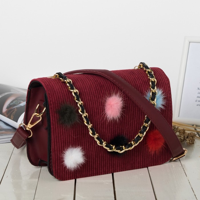 Сумка женская на молнии, 1 отдел, длинный ремень, цвет бордовый