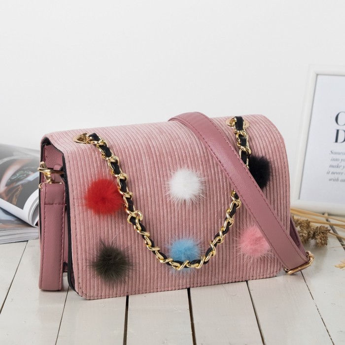 Сумка женская на молнии, 1 отдел, длинный ремень, цвет морской пудровый