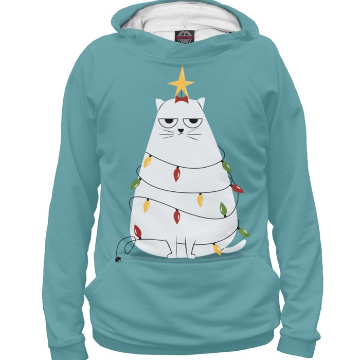 Худи женское Cute christmas cat, размер XL NOV-196993