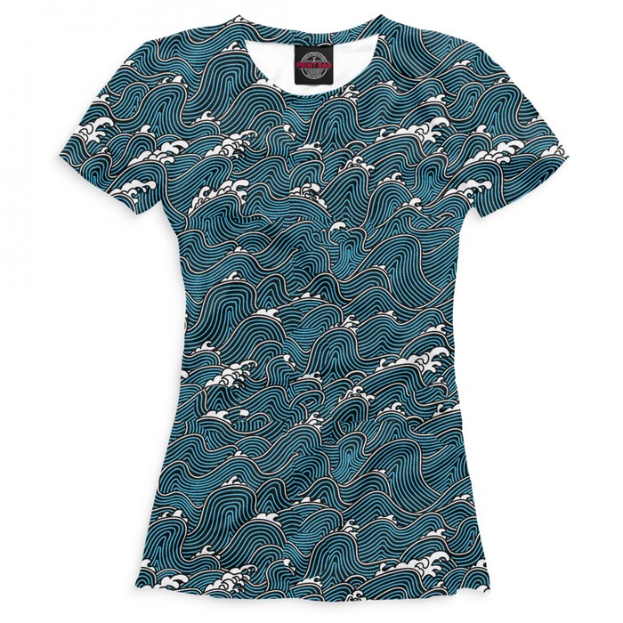 Футболка женская "Волны", размер S ABS-112330