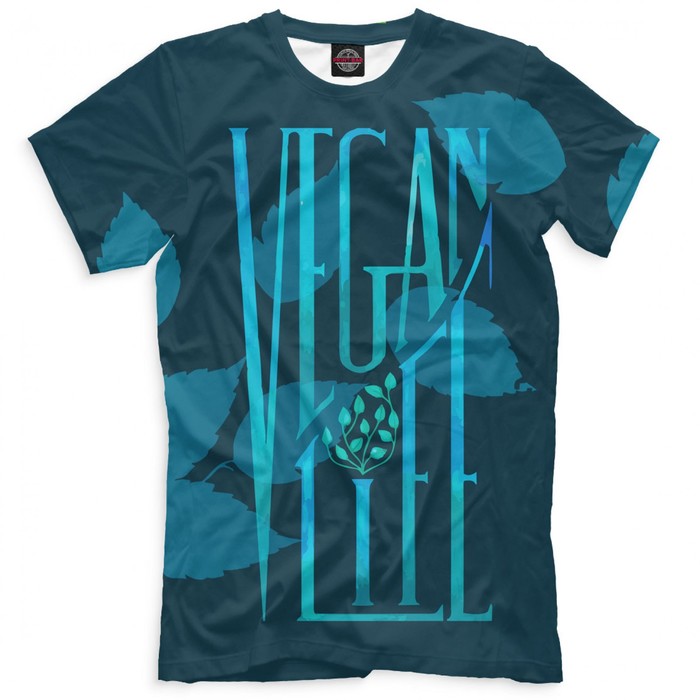 Футболка мужская Vegan Life, размер 4XL VGN-527571
