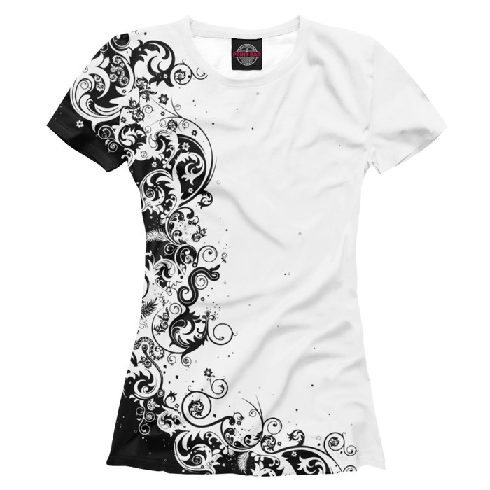 Футболка женская White patterns, размер 5XL HIP-718183