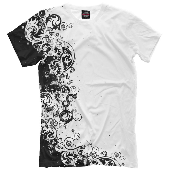 Футболка мужская White patterns, размер L HIP-718183