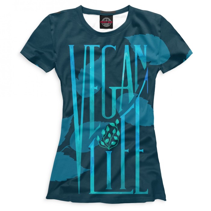 Футболка женская Vegan Life, размер XXL VGN-527571