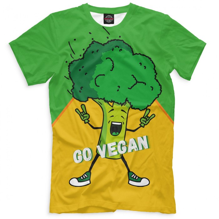Футболка мужская Go Vegan, размер 4XL VGN-654445