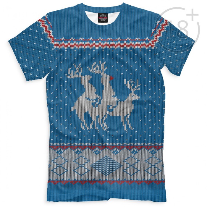 Футболка мужская "Очень неприличные олени", размер S NOV-108933