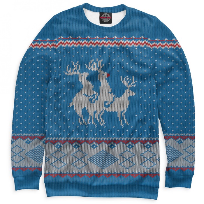 Свитшот мужской "Очень неприличные олени", размер M NOV-108933