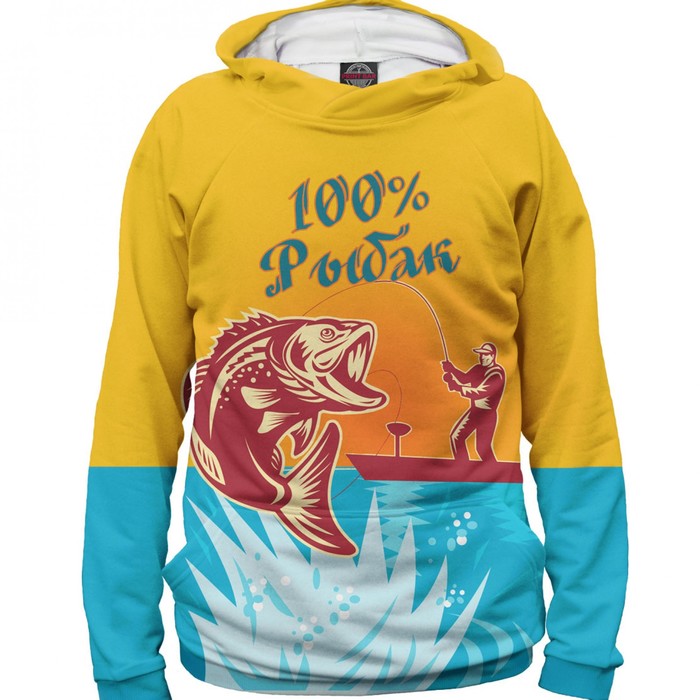 Худи женское "100% рыбак", размер XXXL FSH-738351