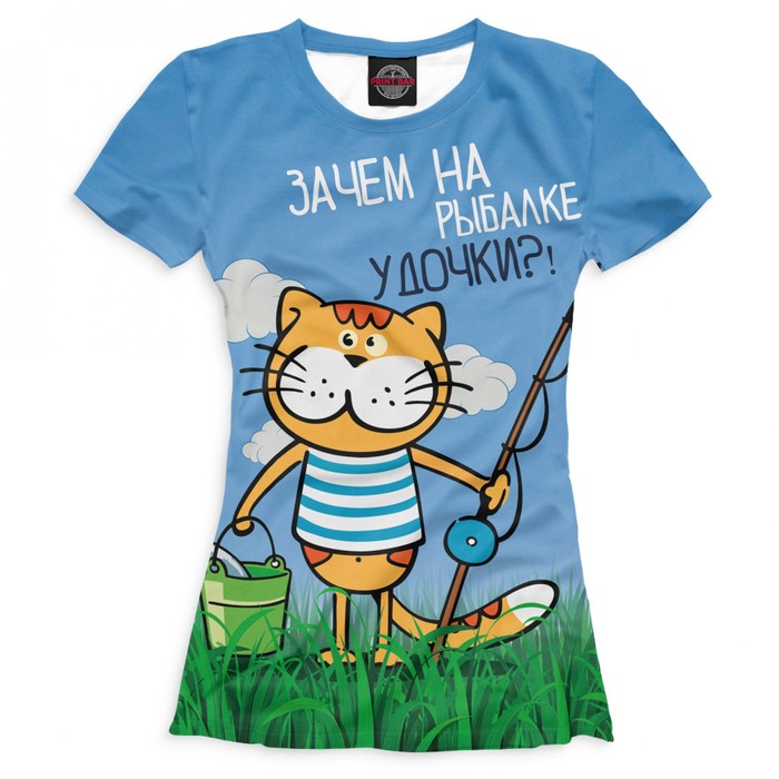 Футболка женская "Удочки", размер XXL FSH-548375